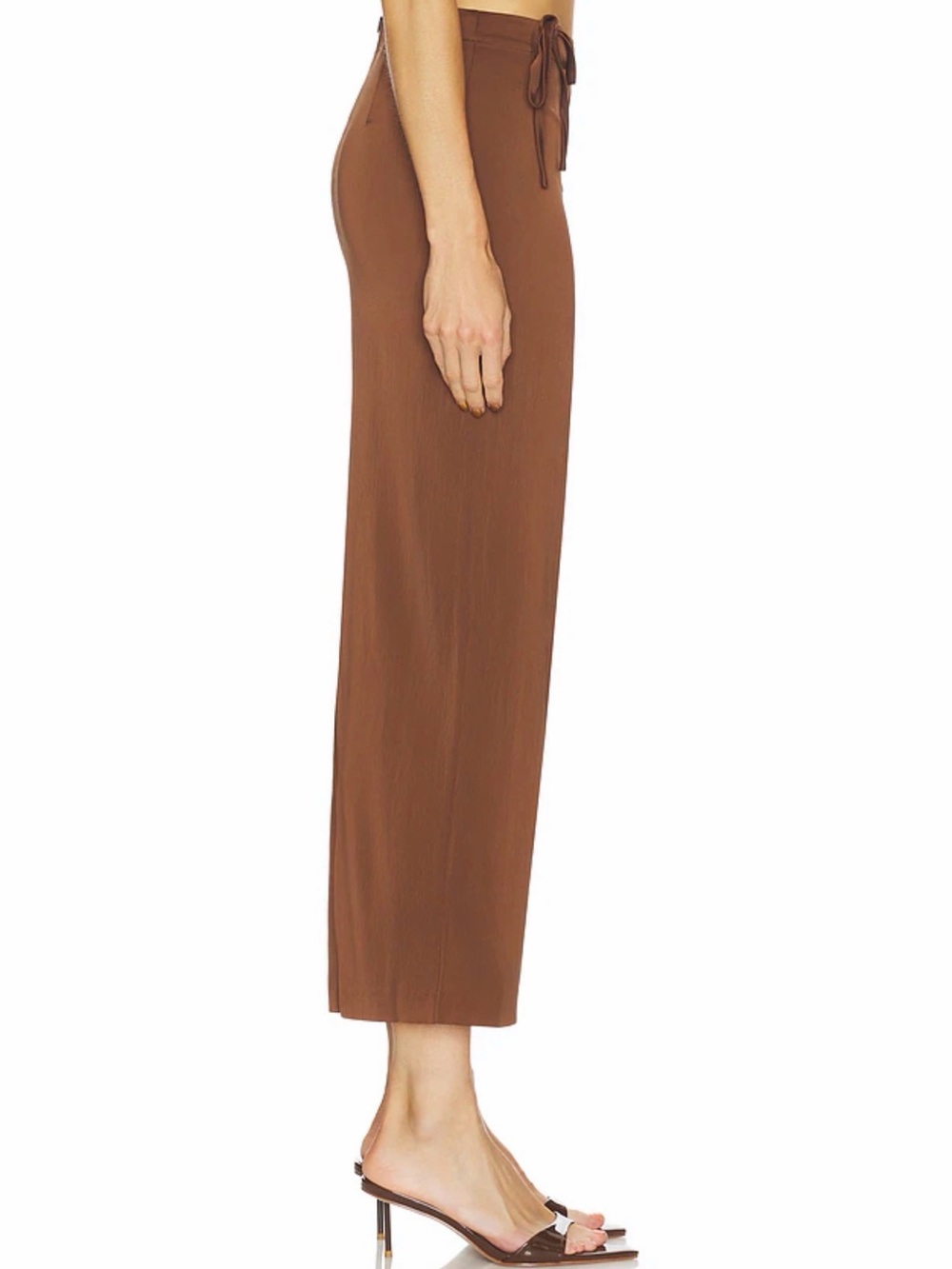 NWT Free People Rosetto Column Maxi Skirt Chocolate Brown Size 10 - Picture 4 of 8